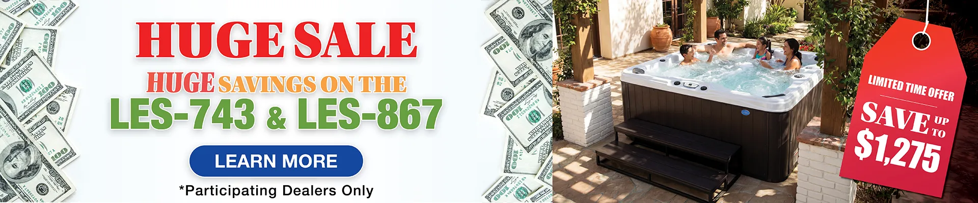 Calspas hot tub being used in a family setting - College Station